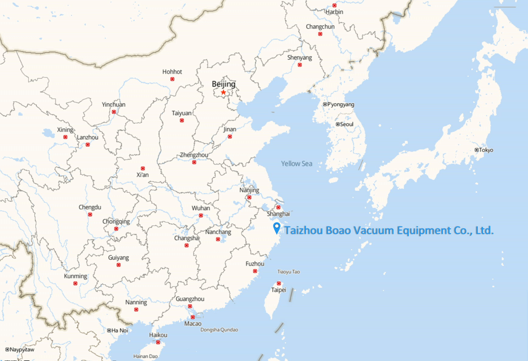 Location of Boao Vacuum